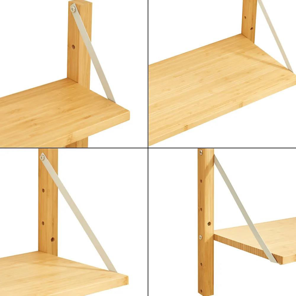 [En.Casa] Étagère murale Tingvoll bambou 85 x 65 x 25 cm naturel en.casa* Etagère Murale