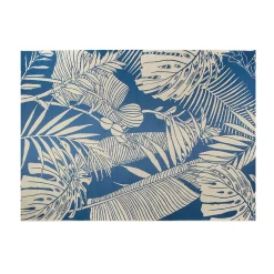 Tapis à motifs Huata bleu L.200 x l.150cm