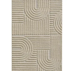 Outlet Studio Deco Tapis à relief Lena Beige 60x110cm