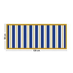 99Deco Tapis antidérapant - Bari - vinyle - int./ext. - Bleu - 50x120cm* Tapis Pour Cuisine