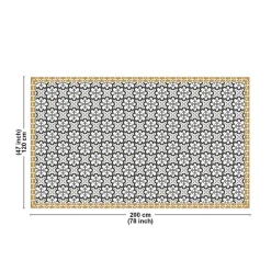 99DECO Tapis antidérapant - Cassandre - vinyle - int./ext. - Multicolore - 120x200cm* Tapis Pour Cuisine