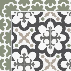 99DECO Tapis antidérapant - Cassandre - vinyle - int./ext. - Vert - 50x200cm* Tapis Pour Cuisine