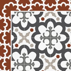 Clearance 99DECO Tapis antidérapant - Cassandre - vinyle - int./ext. - Multicolore - 120x200cm
