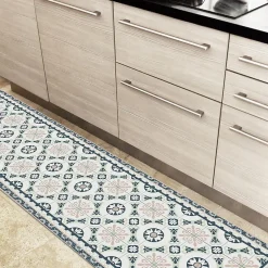 Hot 99DECO Tapis antidérapant - CC Léonie - vinyle - int./ext. - Bleu - 50x200cm