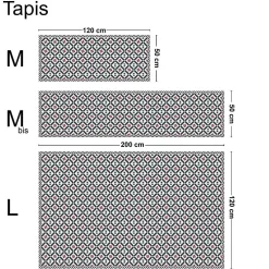 Discount 99DECO Tapis antidérapant - CC Victoria - vinyle - int./ext. - Multicolore - 50x120cm
