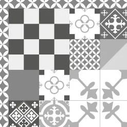 99DECO Tapis antidérapant - Ciment Style Gris - vinyle - int./ext. - Gris - 50x120cm* Tapis Pour Cuisine