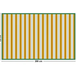 Hot 99Deco Tapis antidérapant - Corfou - vinyle - int./ext. - Orange - 120x200cm