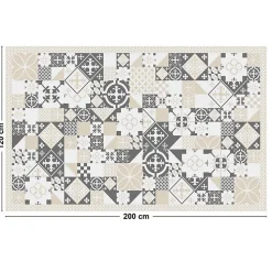 99DECO Tapis antidérapant - CS Sable - vinyle - int./ext. - Beige - 120x200cm* Tapis Pour Cuisine