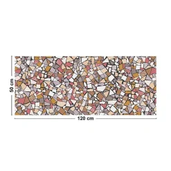 Hot 99DECO Tapis antidérapant - Fragments - vinyle - int./ext. - Multicolore - 50x120cm