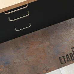 99DECO Tapis antidérapant - Full Metal - vinyle - int./ext. - Marron - 50x200cm* Tapis Pour Cuisine