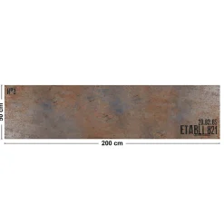 99DECO Tapis antidérapant - Full Metal - vinyle - int./ext. - Marron - 50x200cm* Tapis Pour Cuisine
