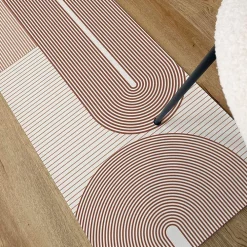 99DECO Tapis antidérapant - Géométrique - vinyle - int./ext. - Rouge - 120x200cm* Tapis Pour Cuisine