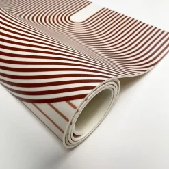 99DECO Tapis antidérapant - Géométrique - vinyle - int./ext. - Rouge - 120x200cm* Tapis Pour Cuisine