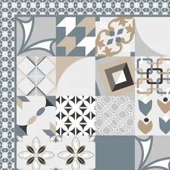 99DECO Tapis antidérapant - JC Dulce - vinyle - int./ext. - Bleu - 50x120cm* Tapis Pour Cuisine