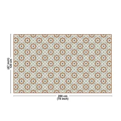 Best 99DECO Tapis antidérapant - Marsiho - vinyle - int./ext. - Multicolore - 120x200cm