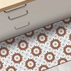 99DECO Tapis antidérapant - Marsiho - vinyle - int./ext. - Rouge - 50x120cm* Tapis Pour Cuisine