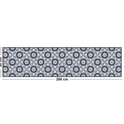 Discount 99DECO Tapis antidérapant - Marsiho - vinyle - int./ext. - Bleu - 50x200cm