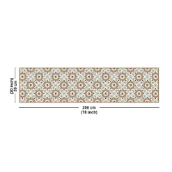 99DECO Tapis antidérapant - Marsiho - vinyle - int./ext. - Multicolore - 50x200cm* Tapis Pour Cuisine