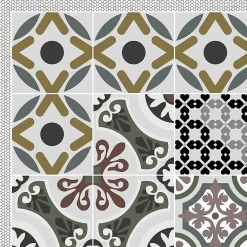 99DECO Tapis antidérapant - Naples - vinyle - int./ext. - Multicolore - 50x200cm* Tapis Pour Cuisine