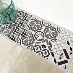 99DECO Tapis antidérapant - Naples - vinyle - int./ext. - Multicolore - 50x200cm* Tapis Pour Cuisine
