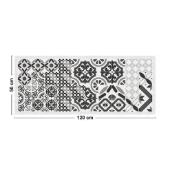 99DECO Tapis antidérapant - Naples - vinyle - int./ext. - Multicolore - 50x120cm* Tapis Pour Cuisine