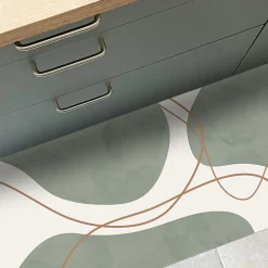 Discount 99DECO Tapis antidérapant - Organique - vinyle - int./ext. - Vert - 50x200cm