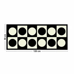 99Deco Tapis antidérapant - Pop - vinyle - int./ext. - Noir - 50x120cm* Tapis Pour Cuisine