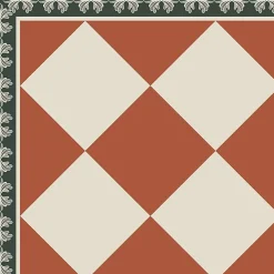 99Deco Tapis antidérapant - Rétro - vinyle - int./ext. - Rouge - 50x200cm* Tapis Pour Cuisine
