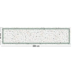Hot 99DECO Tapis antidérapant - Terrazzo - vinyle - int./ext. - Multicolore - 50x200cm
