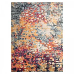 Unamourdetapis Tapis art abstrait - PF DESI Couleurs vives, bleu, orange, rose* Tapis Pour Salon