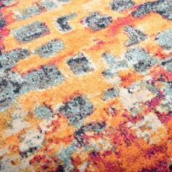 Unamourdetapis Tapis art abstrait - PF DESI Couleurs vives, bleu, orange, rose* Tapis Pour Salon