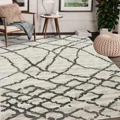 Unamourdetapis Tapis berbère tissé motif ethnic NALIFO, blanc* Tapis Persan Et Berbère