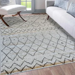 Unamourdetapis Tapis berbère tissé motif ethnic ESSAOUER, beige, noir* Tapis Persan Et Berbère