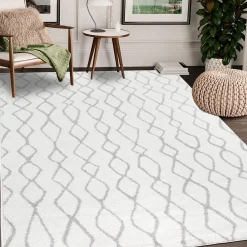 Unamourdetapis Tapis berbère tissé motif ethnic BALANIO, écru, gris* Tapis Persan Et Berbère