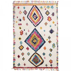 Unamourdetapis Tapis berbère tissé motif ethnic LYN5 OURIKA F, ivoire* Tapis Persan Et Berbère|Tapis Pour Salon