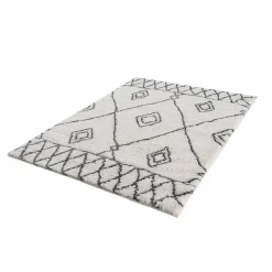 Unamourdetapis Tapis berbère tissé motif ethnic LYN4 DOUX 2, crème, gris foncé* Tapis Persan Et Berbère|Tapis Pour Salon