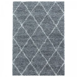 Unamourdetapis Tapis berbère tissé motif losange SHAGGY A, Gris* Tapis Persan Et Berbère