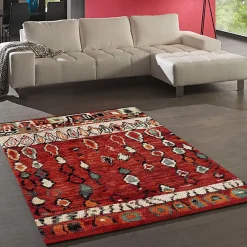 Best Unamourdetapis Tapis berbère tissé motifs tribaux LYN8 MOROCO, rouge