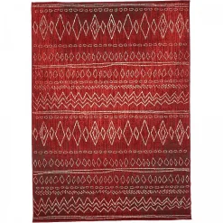 Unamourdetapis Tapis berbère tissé motifs tribaux LYN1 BERBI, rouge* Tapis Persan Et Berbère