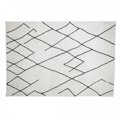 Unamourdetapis Tapis berbère tissé motifs tribaux NALADON, crème, noir* Tapis Persan Et Berbère