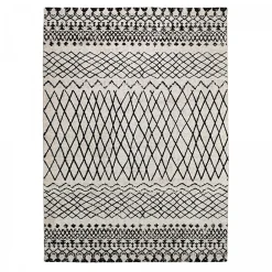 Unamourdetapis Tapis berbère tissé motifs tribaux LYN8 MABAL, Beige, noir* Tapis Persan Et Berbère