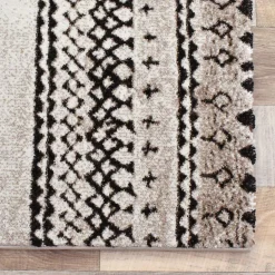 Unamourdetapis Tapis berbère tissé motifs tribaux LYN8 MABAL, Écru, noir* Tapis Persan Et Berbère