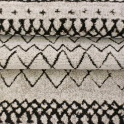 Unamourdetapis Tapis berbère tissé motifs tribaux LYN8 MABAL, Écru, noir* Tapis Persan Et Berbère