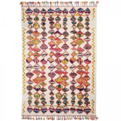 Unamourdetapis Tapis berbère tissé motifs tribaux LYN5 OURIKA A, multicolore* Tapis Persan Et Berbère