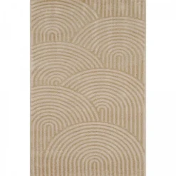 New Unamourdetapis Tapis chambre tissé motif géométrique CEROTEA, beige