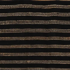 Best Deko & Co Tapis chindi à rayures noir et naturel Deco&Co L.120 x l.120 cm