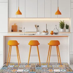 Crearreda Tapis de cuisine absorbant en vinyle antidérapant Seville Tiles 50x120