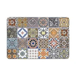 Crearreda Tapis de cuisine absorbant en vinyle antidérapant Seville Tiles 50x120