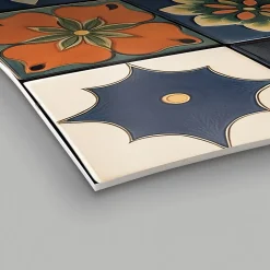 Crearreda Tapis de Cuisine antidérapant en Vinyle Fleur Vintage 50x240* Tapis Pour Cuisine