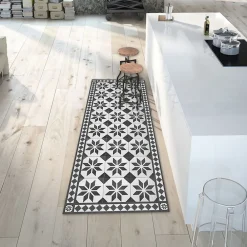 Crearreda Tapis de Cuisine antidérapant en Vinyle Plancher de Style Antique 50x180 cm* Tapis Pour Cuisine